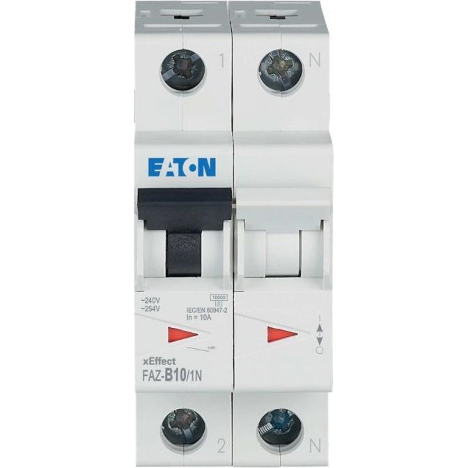 Thumbnail - Eaton, Schutzschalter, MCB, 10A, B-type, 1Pole+N, 15kA