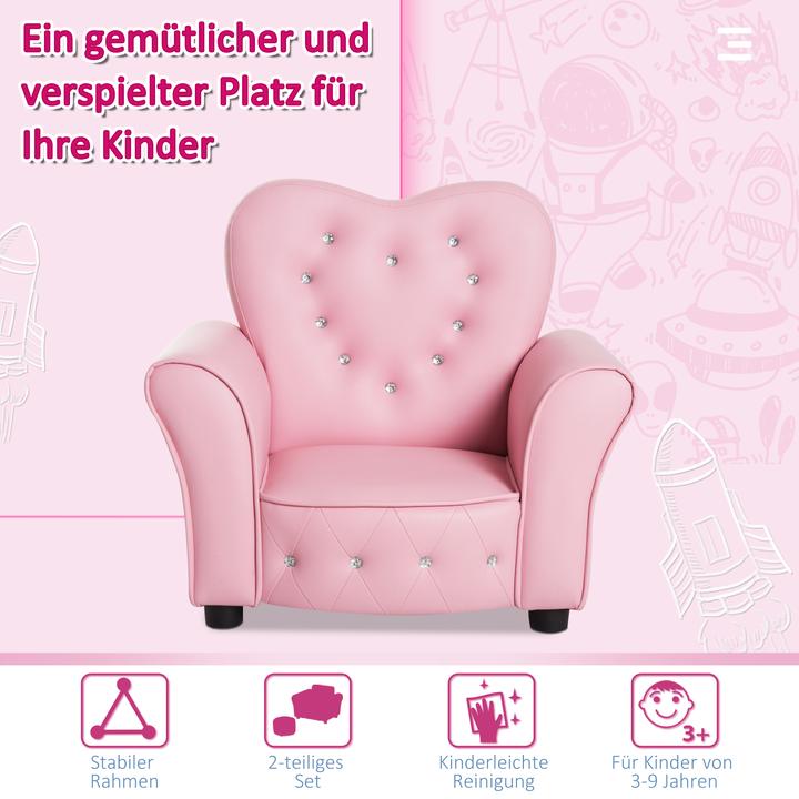 Immagine prodotto Homcom Poltrona per bambini Princess (Poltrona per bambini)