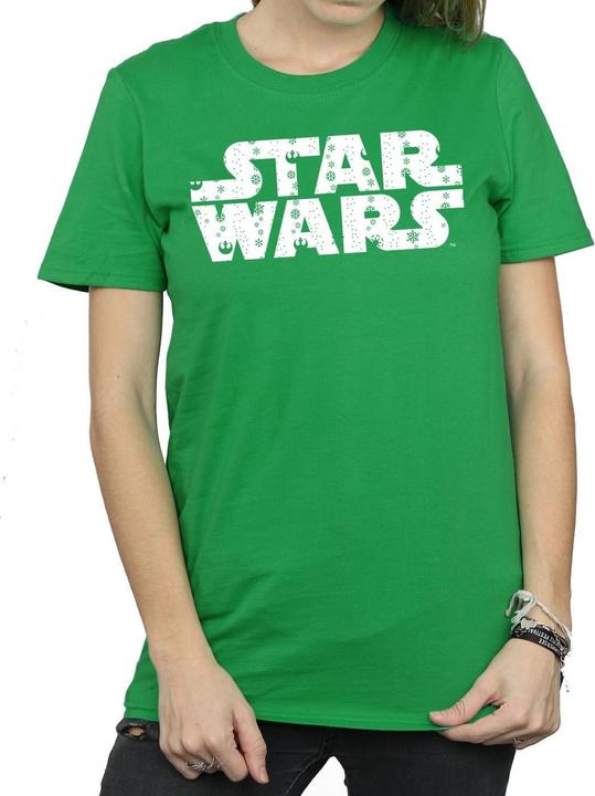 Immagine prodotto Star Wars Christmas Logo Maglietta Ampia Donna (L)