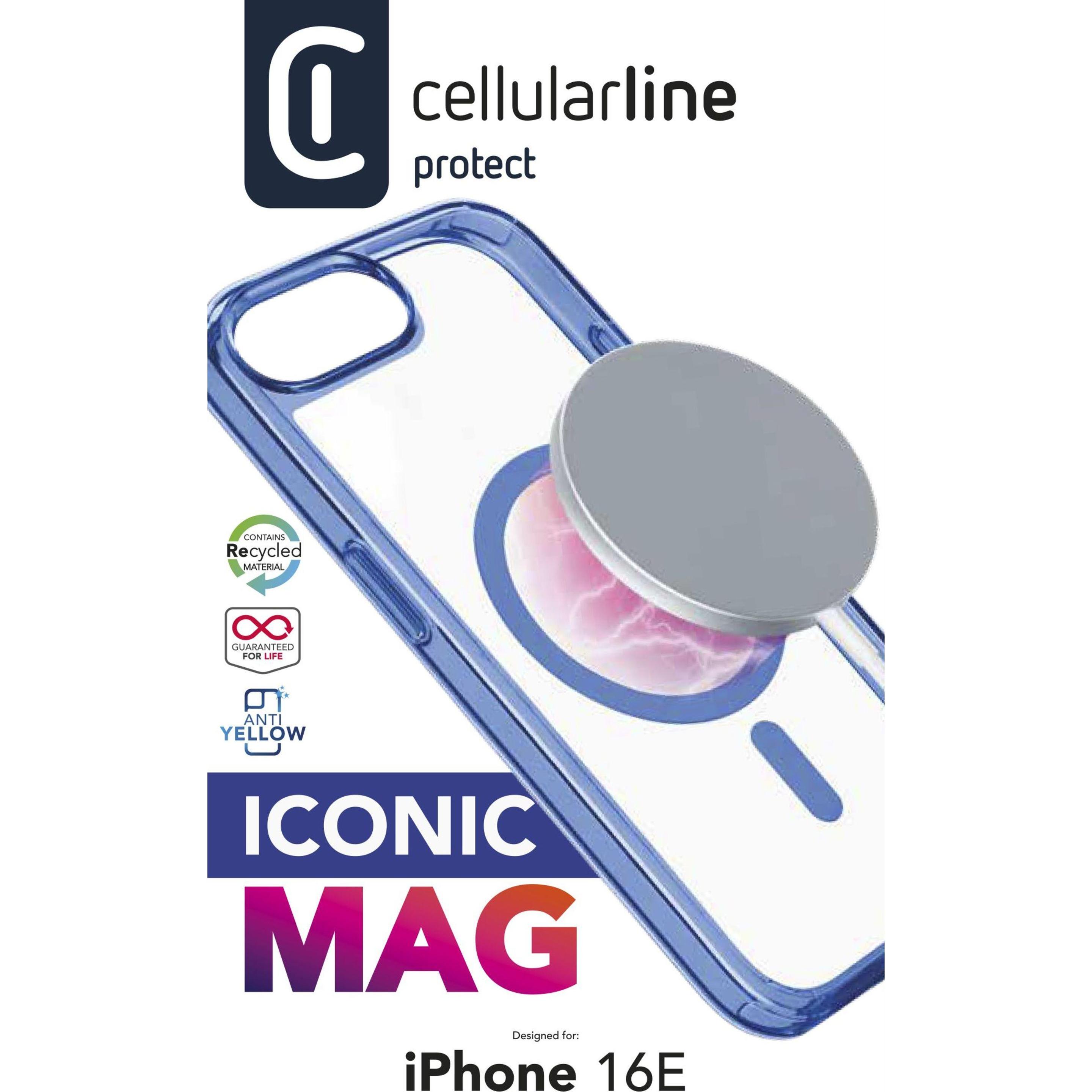 Thumbnail - Cellularline Iconic MAG MagSafe Case (Apple iPhone 16e), Smartphone Hülle, Blau