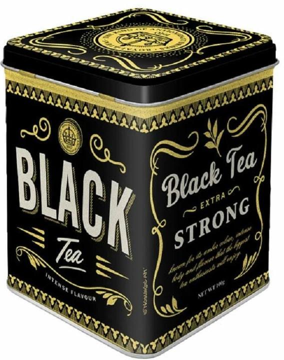 Image du produit Nostalgic-Art Merchandising Boîte de sachets de thé Black Tea or/noir/blanc