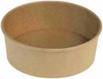 Produktbild CaterSource Salatskål rund 750 ml Ø150 mm x 61 mm brun kraft med PE,50 stk/ps - (50 stk.)