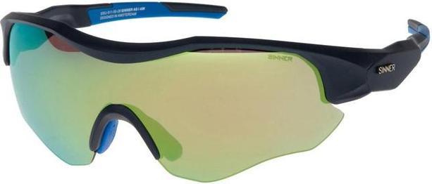 Sinner Gear Sünder dreifach Sonnenbrille - Dunkelblau - Fahrradobjektiv (Dunkelblau)