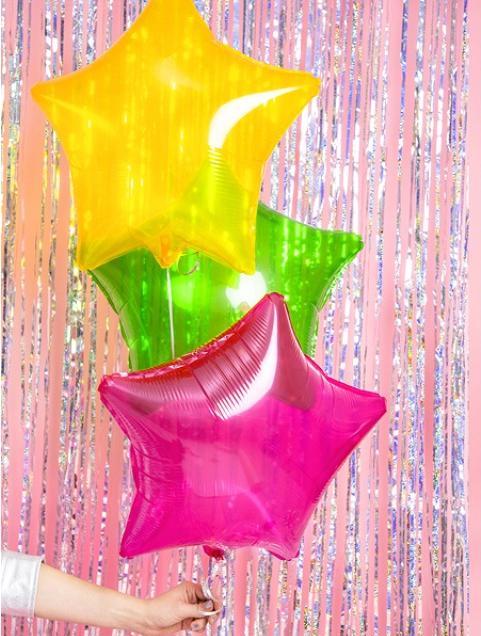 Produktbild Partydeco Sternballon Dunkelrosa Transparent 48cm (1 x)