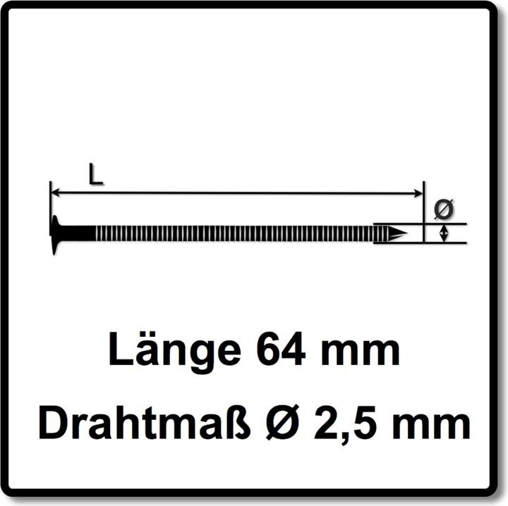 Actual product image Bostitch F Nails (9000 Piece, 64 mm)