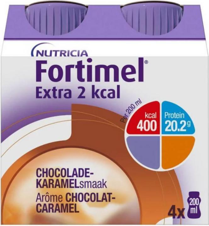 Immagine prodotto Fortimel Proteine 2Kcal cioccolato e caramello (Caramello, Cioccolato, 4 x)