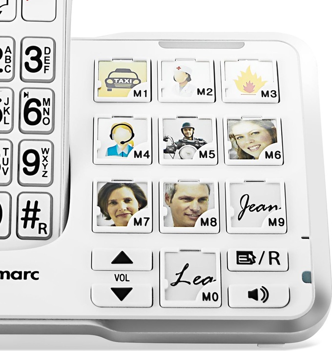 Produktbild Geemarc AMPLIDECT 595 PHOTO Schnurloses Seniorentelefon Anrufbeantworter, Foto-Tasten Beleuchtetes Display W