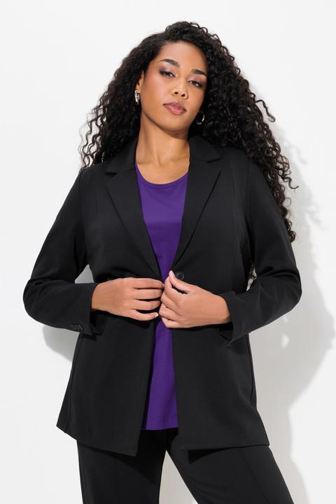 Immagine prodotto Ulla Popken Blazer di comodo jersey elasticizzato con taglio svasato e revers (54, 56)