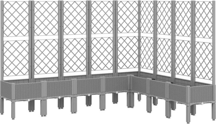 Image du produit vidaXL Bac à plantes avec treillis PP