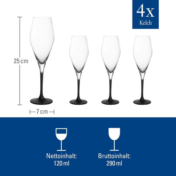Produktbild Villeroy & Boch Manufacture Rock (26 cl, 4 Gläser, Sektgläser)