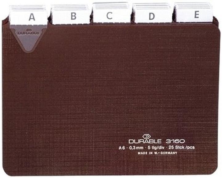 Actual product image Durable GUIDE CARDS WITH WELDED LETTERS 1 PAK 314111 (A4)
