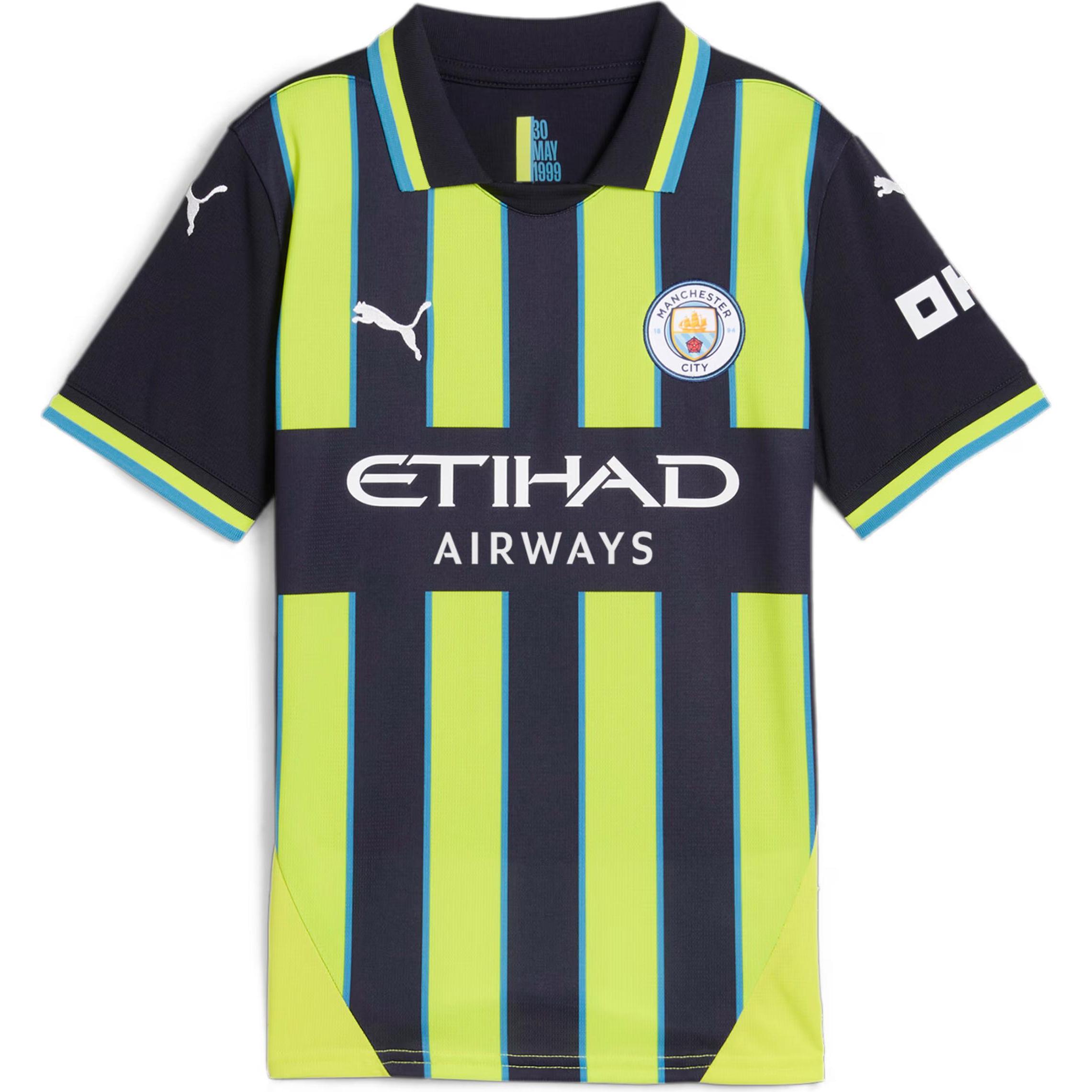 Puma, Jungen, Fussballtrikot, MCFC Away Jersey Replica Jr (164), Blau, 164
