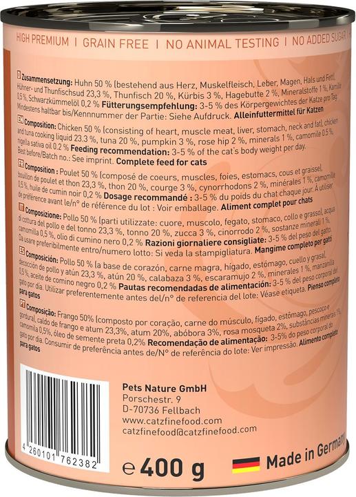 Produktbild Catz Finefood No.25 Huhn & Thunfisch (Adult, 1 Stk., 400 g)