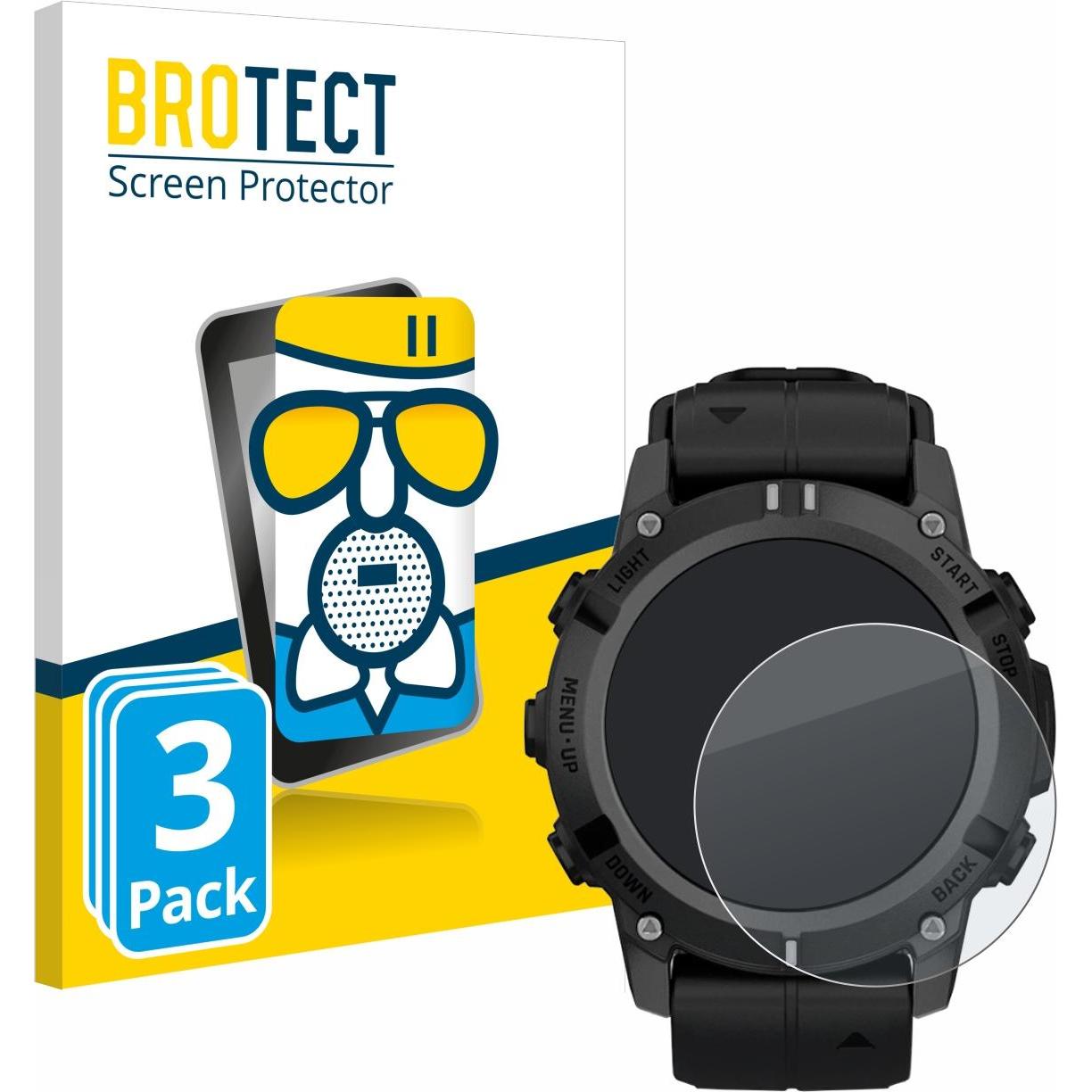 BROTECT Schutzglas Schutzfolie Displayschutz Display Schutz Glas Folie matt, Smartwatch Schutzfolie, Grau