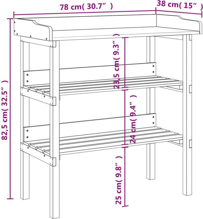 Produktbild vidaXL Pflanztisch