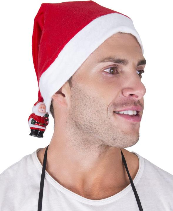 Image du produit Funny Fashion Bonnet de Noël avec pompon de Père Noël LED
