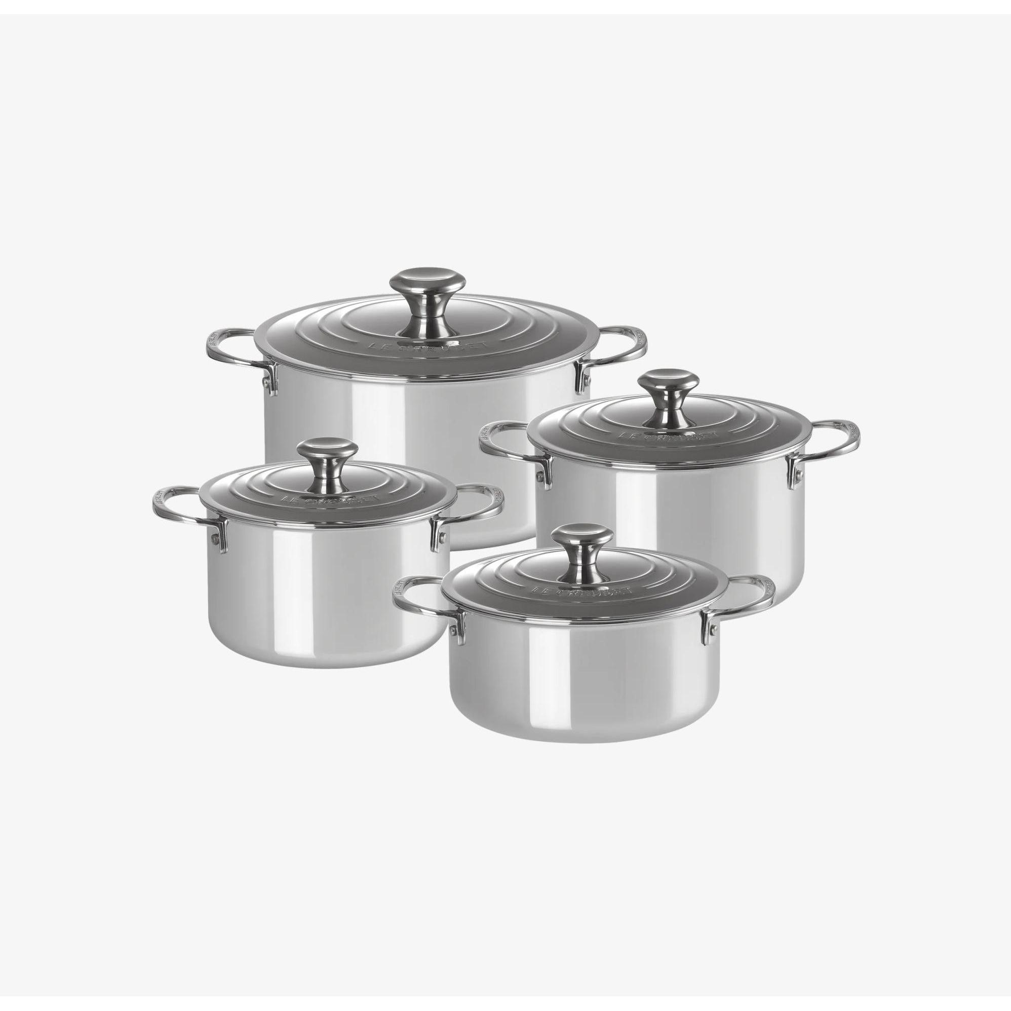 Thumbnail - Le Creuset 3-ply Plus, Pfanne + Kochtopf, Silber