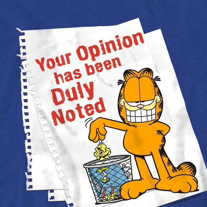 Actual product image Garfield Unisex Adult Duly Noted T-Shirt (XL)