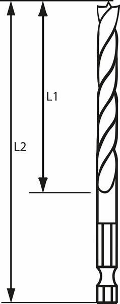 Image du produit Bosch Professional Zubehör Mèches hélicoïdales à bois à queue six pans de 1/4 de pouce, 4 x 43 x 88 mm (4 mm)