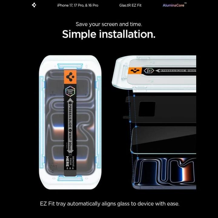 Immagine prodotto Spigen EZ Fit (2 pz., Apple iPhone 16 Pro)