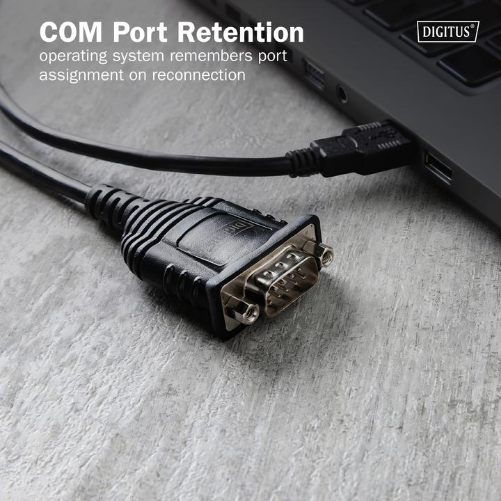 Immagine prodotto Digitus USB auf DB9 RS232 Kabel mit FT232RNL (1.80 m)