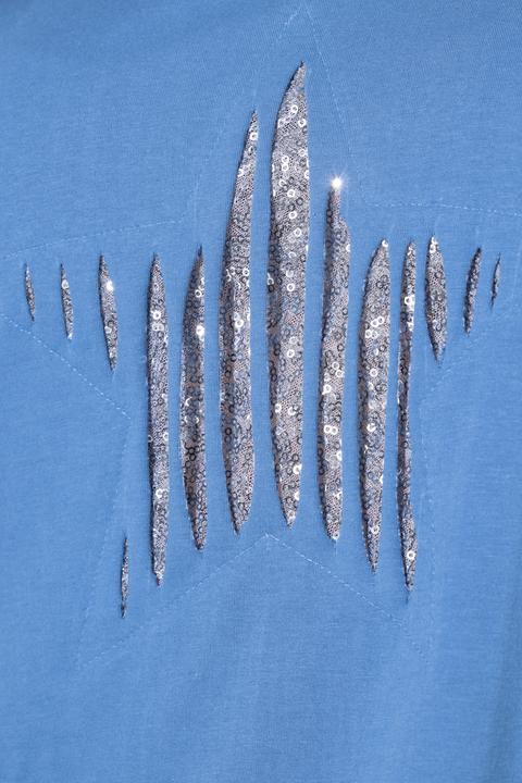 Produktbild Angel of Style T-Shirt, oversized, Pailletten-Stern, Volant (50)