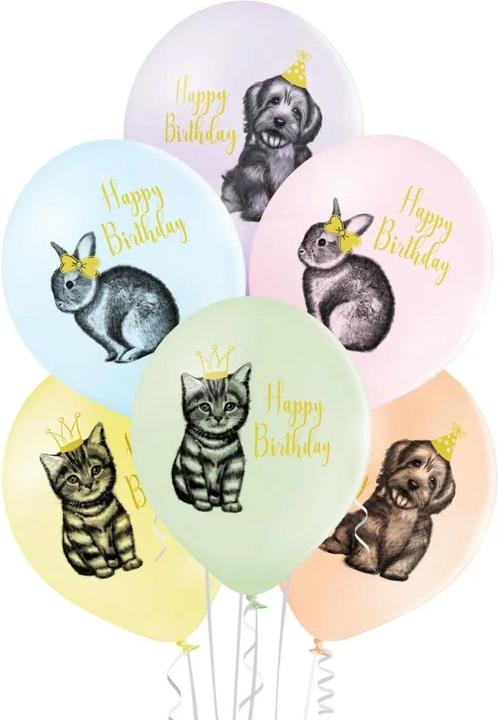 Produktbild Belbal Geburtstag Tiere Ballon (6 x)