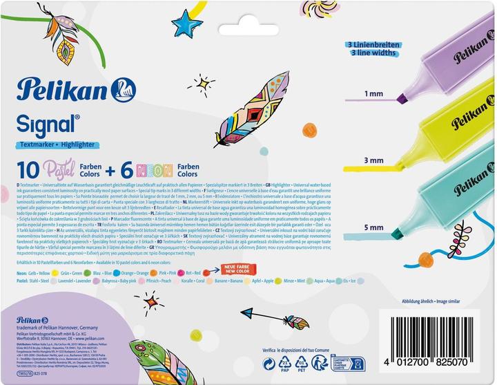 Productafbeelding Pelikan Markeerstift Signaal gekleurd (16 x)