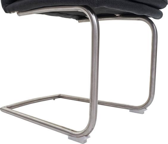 Image du produit Swisshandel24 2x chaise de salle à manger HWC-H70, chaise de cuisine à piétement luge, tissu/textile, inox brossé