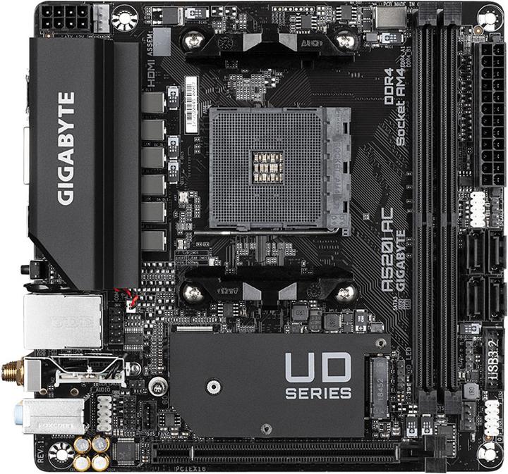 Productafbeelding Gigabyte MB A520I (AM4, AMD A520, Mini-ITX)