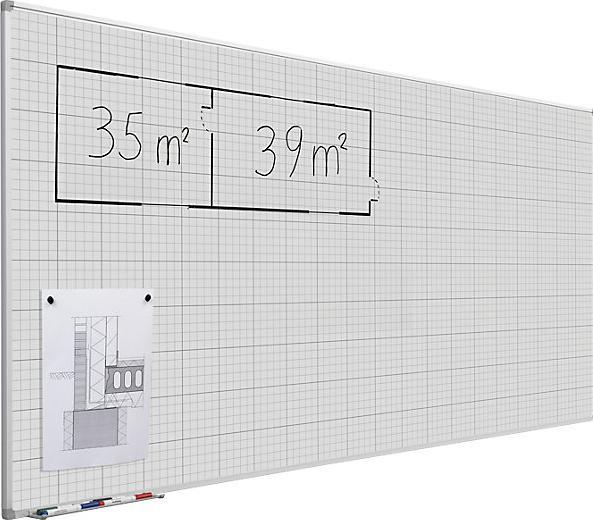 Immagine prodotto eurokraft basic Lavagna a quadretti (200 x 100 cm)