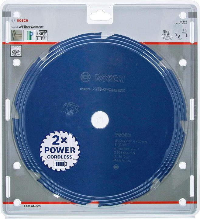 Produktbild Bosch Professional Zubehör Akku-Kreissägeblatt Expert for Fibre Cement, 305 x 2,2/1,6 x 30, 8 Zähne