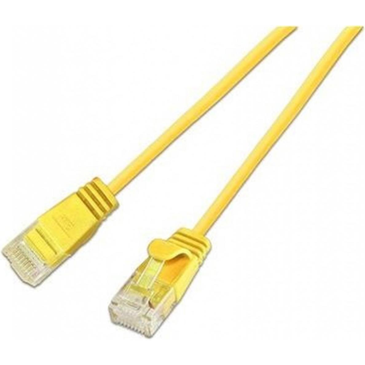 Wirewin Slim Patchkabel: UTP, 10m, gelb (U/UTP, CAT6, 10 m), Netzwerkkabel