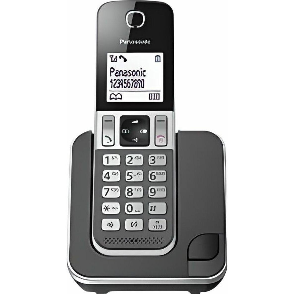 Panasonic compatible KX-TGD310FRG Téléphones sans Fil Ecran Noir, Telefon, Grau