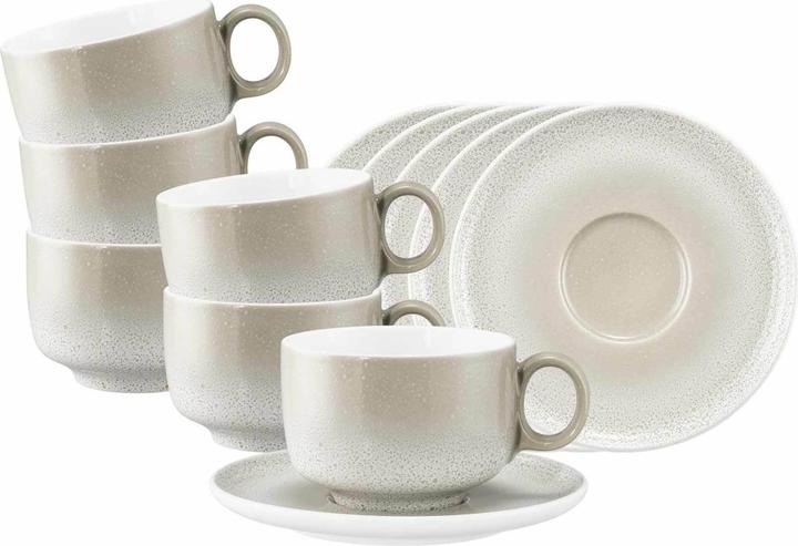 Produktbild Seltmann Sento Home Milchkaffeetassen mit Untertassen (350 ml, 6x)