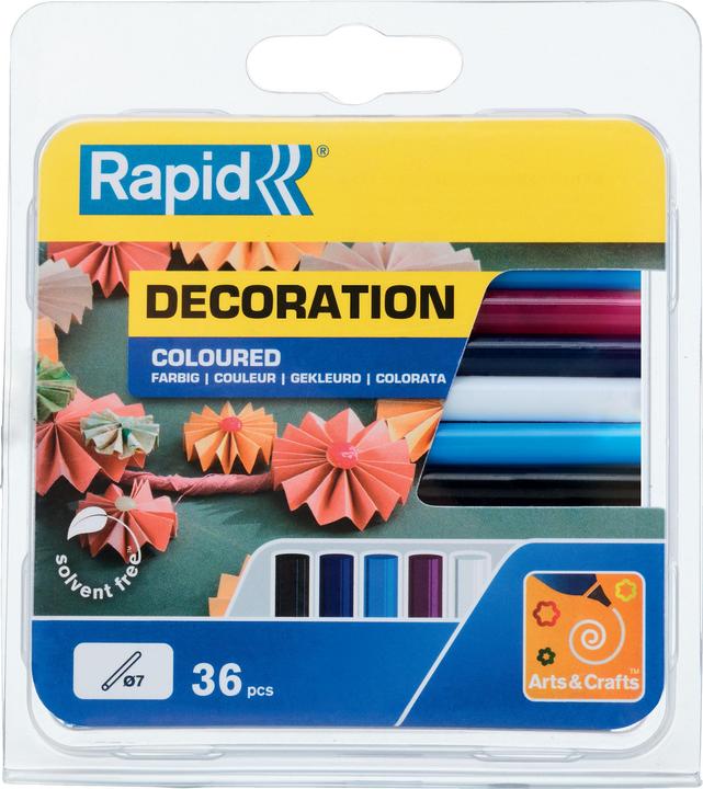 Rapid Farbige Klebesticks Klassik Ø7x90mm 36 Stück