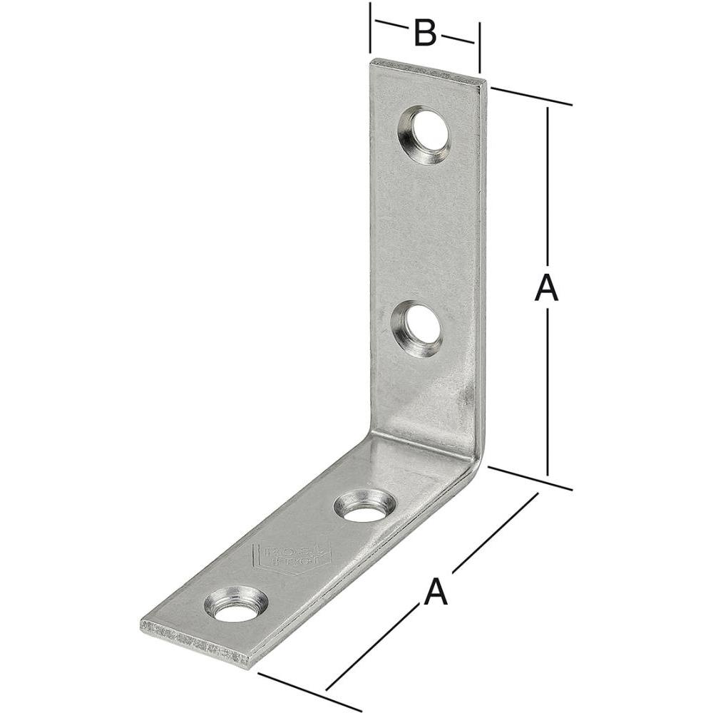 Pferd Werkzeuge, Baubeschläge + Holzverbinder, Vormann Stuhlwinkel verzinkt 50x50x15x2 mm ohne EAN-Etikett (1 Stk.)