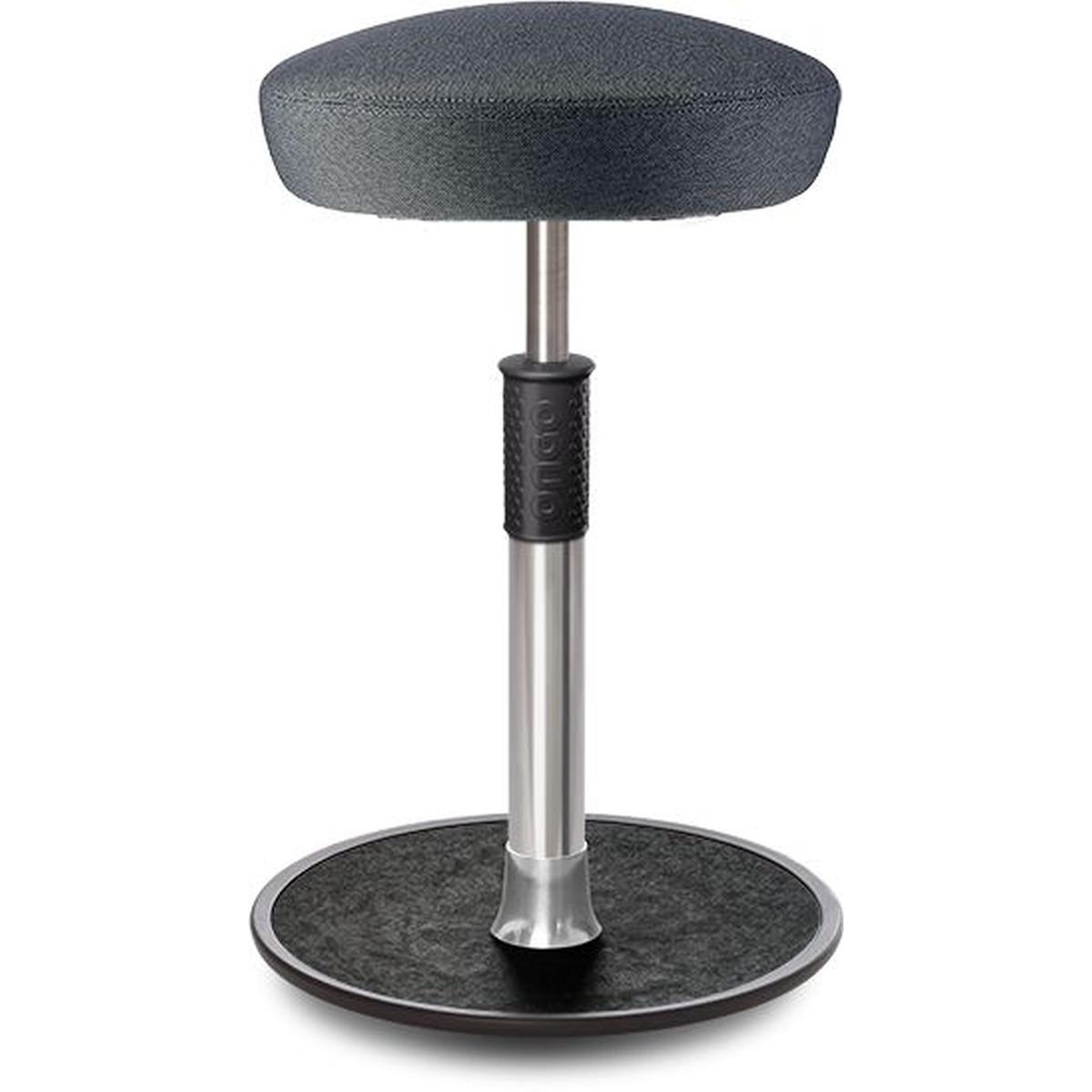 Ongo, Bürostuhl, Sitz- Stehhocker Free Tall Hutsitz Camira Rivet Anthrazit Chrom /schwarz