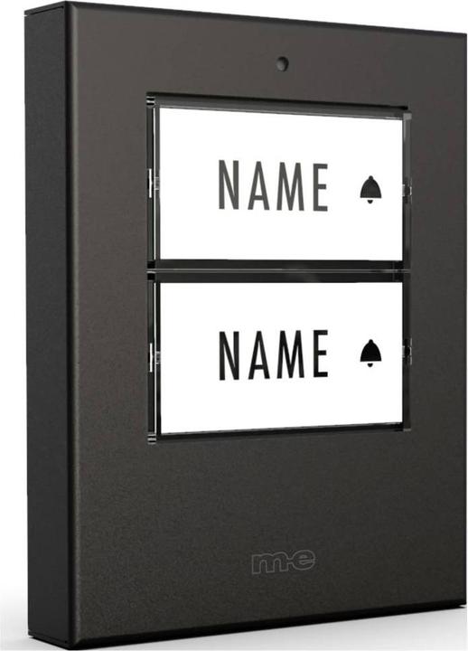 Actual product image M-E Stainless steel bell push with automatic lighting for 2-family house