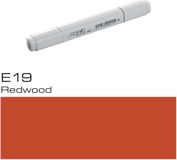 Actual product image Copic Graphic marker Classic type E - 19 (Redwood, 1 x)