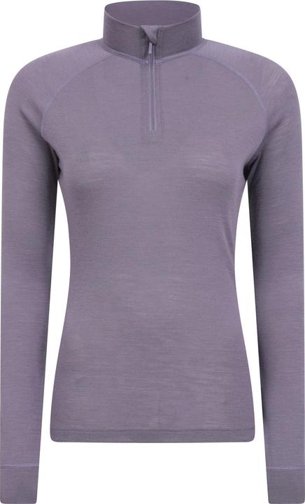 Actual product image Mountain Warehouse Womens/Ladies Merino Wool Zip Neck Thermal Top (40)