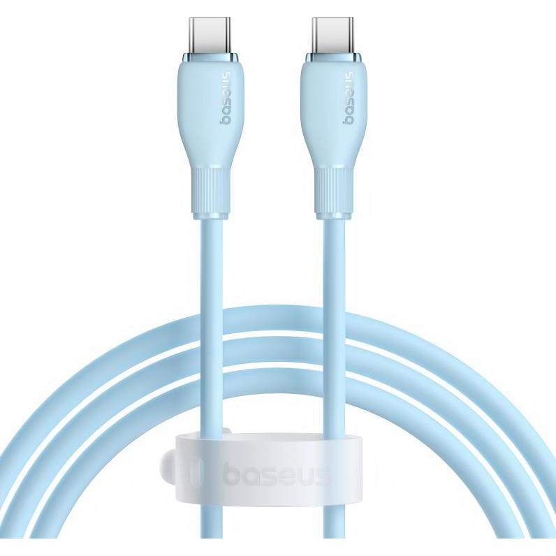 Baseus Pacco da USB-C a USB-C, 100W, 5A, 1,2m, blu (1.20 m, 100 W), Cavo USB