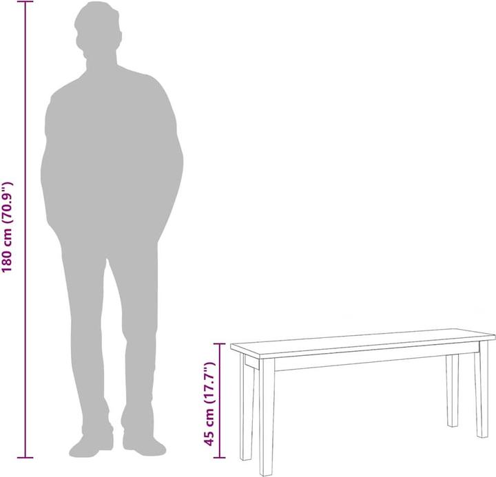 Actual product image vidaXL Bank (110 cm)