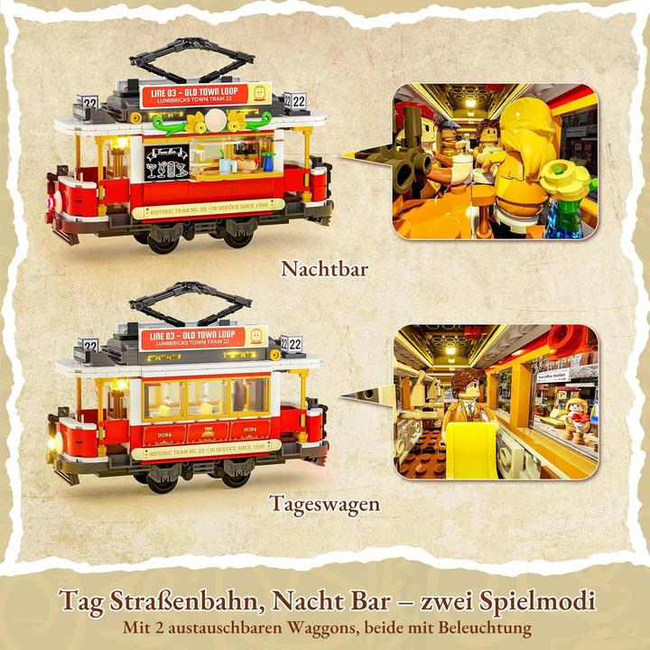 Image du produit Lumibricks Historische Strassenbahn mit Station