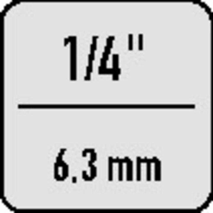 Actual product image HAZET Screwdriver socket 8501-2.5 ∙ Square, hollow 6.3 mm (1/4 inch) ∙ Inside hexagon profile ∙ 2.5… (2.5/8")