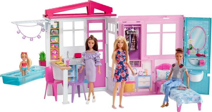Produktbild Barbie Ferienhaus mit Möbeln und Puppe
