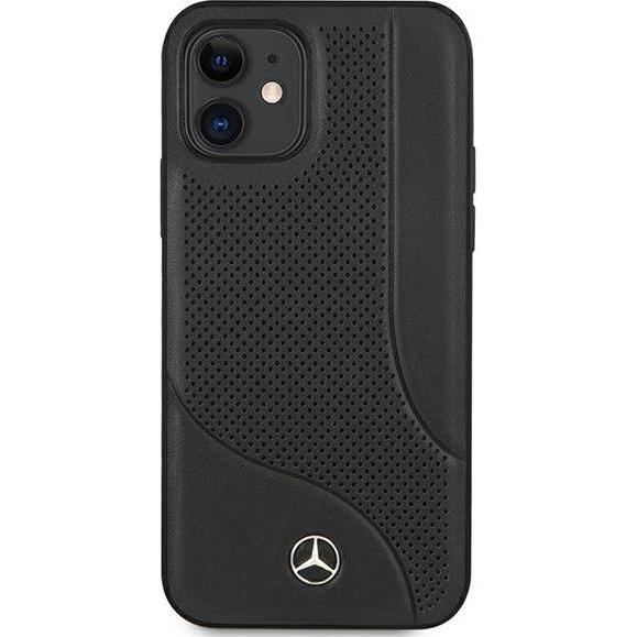 Thumbnail - Mercedes MEHCP12SCDOBK iPhone 12 mini 5,4" czarny/black hardcase Leather Perforated Area (Apple iPhone 12 mini), Smartph...