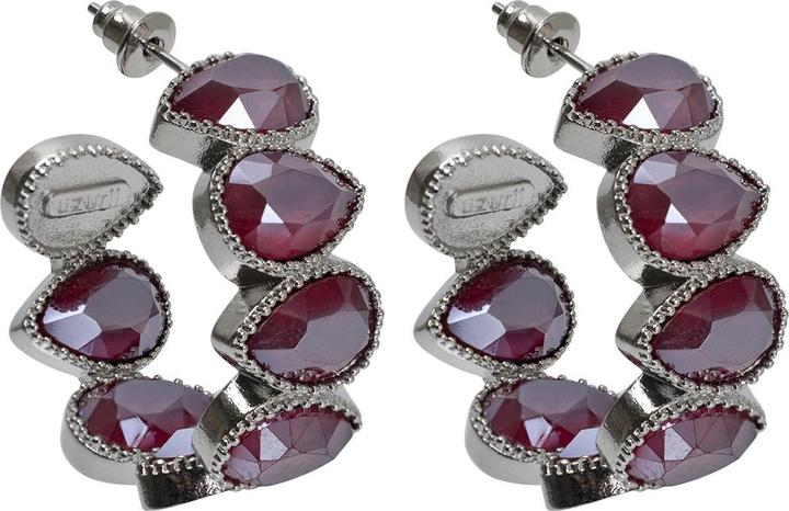 Immagine prodotto Uzurii Orecchini a cerchio piccoli rosa magico (Argento 925)
