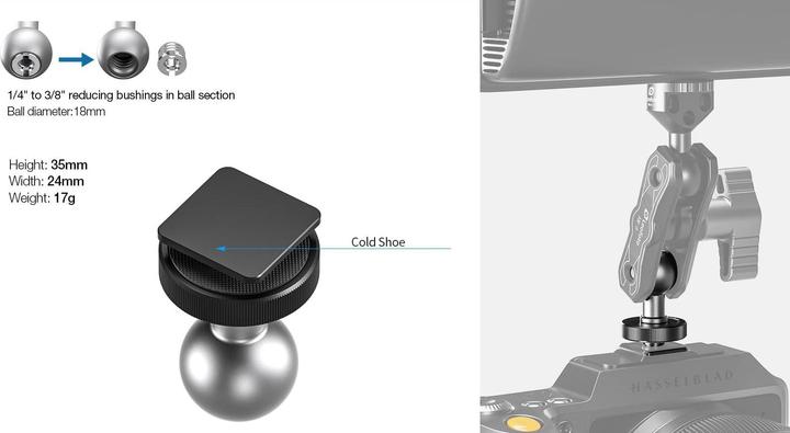 Immagine prodotto Leofoto Gelenk mit Blitzfuss AM-8-5 (Adattatore per unità flash)