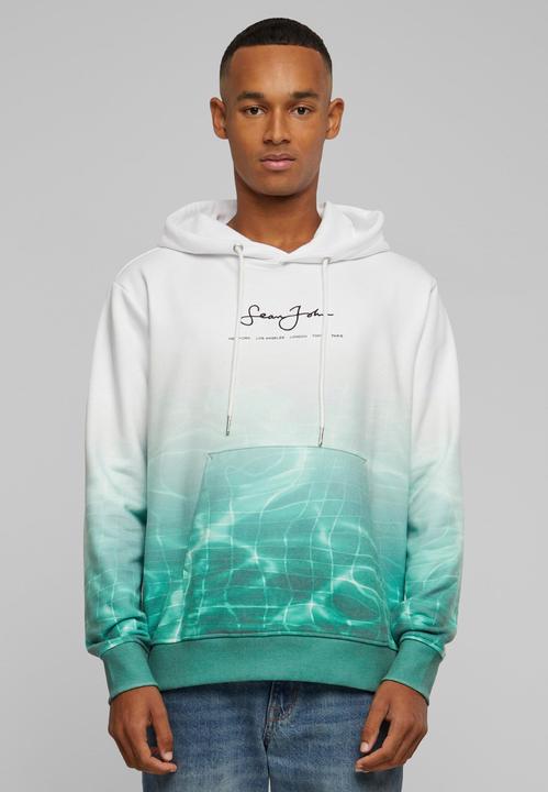 Immagine prodotto Sean John JM221-018-01 Script Logo Pool Print Felpa con cappuccio bianco/verde - 80009 (L)